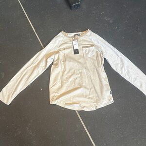 Ocean Current Light Tan Henley Shirt